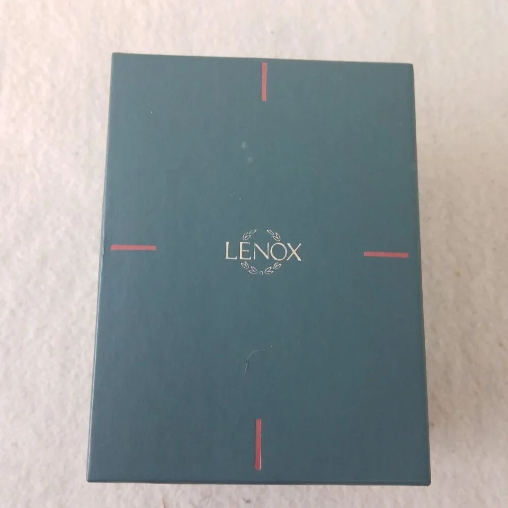 Lenox Crystal Starlight Christmas‎ Ornament in Original Box 1989 silver collar